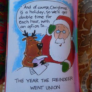 NOS JOLLY JINGLES THE YEAR THE REINDEERS WENT UNION BOXED CHRISTMAS CARDS